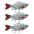 thumbnail image 4 of Lot de 3 Leurres de Pêche Eau Salée Appâts Réutilisables avec Perle Attraction Extérieure Swimbaits Artificiels Crankbait 10cm Type 3, 4 of 8