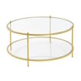 thumbnail image 3 of Convenience Concepts Table Basse Ronde en Verre Royal Crest 2, 3 of 5