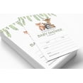 thumbnail image 2 of Inkdotpot 30Jungle Animals Baby Shower Invitation Cards Gender Neutral Fill In Blank Invites, 2 of 7