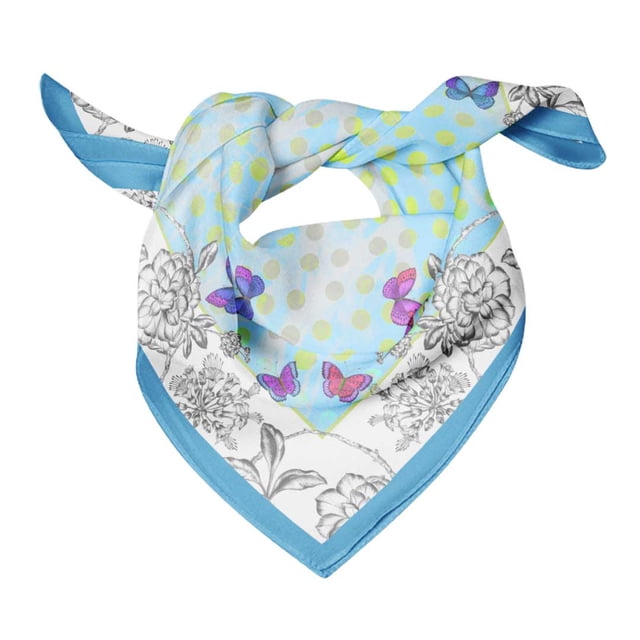Bimba Cotton Voile Rectangular Printed Scarf Women Wrap Bandanas-40 x 80 Inches
