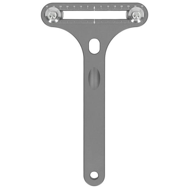 Gray T-Style 2-Prong Watch Case Opener - Adjustable Aluminum Alloy Watch Back Remover with Clear Scale, Rust-Resistant, Non-Damaging Watch Repair Tool for Battery Replacement & Watch Maintenance,