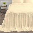 thumbnail image 6 of 4 Piece Long Ruffle Sheet Set, 25" Inch Long Ruffle On Corner Of The Flat Sheet, 18 Inch Deep Pocket, 100% Egyptian Cotton, 800 TC, Twin XL Size, Solid Ivory, 6 of 9