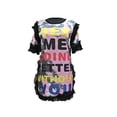 thumbnail image 3 of Liacowi Women Sequined T Shirt Dress Half Sleeve Letters Pattern Party Casual Loose Dress, 3 of 9