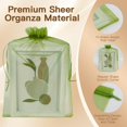 thumbnail image 3 of Bolsas de organza Diueoly, 100 unidades, color verde militar, 20 x 30 cm, con cordón, 3 of 7