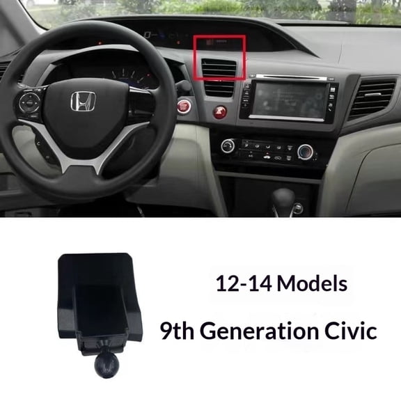 Car Phone Mount Adapter For Honda 2012-2014 9th Gen Civic Holder Stand Mobile Car Cellphone Gravity Bracket Only Base