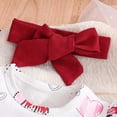 thumbnail image 4 of mgoYE Baby Girl Clothes Baby Girls Summer Outfit Bow Print Ruffle Romper Suspender Tutu Skirt Headband 3PCS Infant Toddler Summer Dresses(Red,0-3 Months), 4 of 7