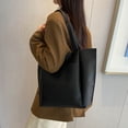 thumbnail image 4 of Becaristey Scratch-proof Handbags With Fine Stitching Wide Application Daily PU Bag Large Capacity Tote Bags black, 4 of 6