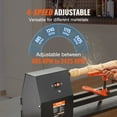 thumbnail image 5 of VEVOR Tabletop Wood Lathe, Dimensions 14x40 inches, Motor Power 0.5 HP 370W, Features Variable Speeds 885/1245/1715/2425 RPM, Includes Chisels, Faceplate, Plastic Handle, Hex Wrench, 5 of 9
