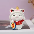 thumbnail image 3 of Yoone Rabbit Ornament Cartoon Decorative Synthetic Resin Miniature Lucky Bunny Statue New Yea Decoration for Living Room, 3 of 6
