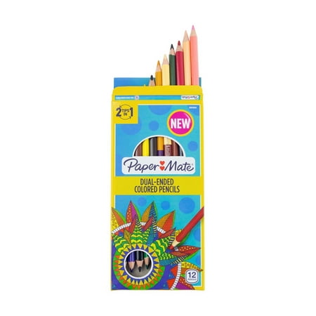 Wholesale Dual-Ended Colored Pencils in 24 Assorted Colors - Bulk Case of 96