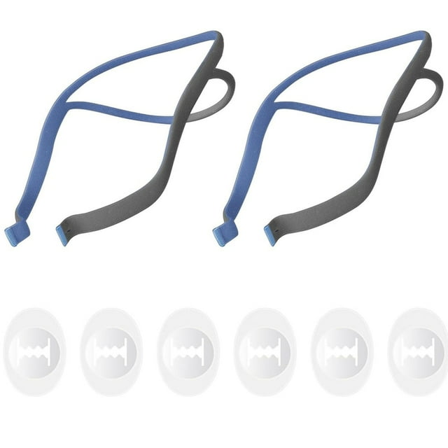 Paquete de 2 Correas para Casco Air Fit P10, Repuestos para Casco CPAP para Mascarilla Nasal P10, con 6 Clips de Ajuste