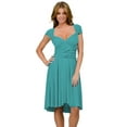 thumbnail image 4 of Vivian's Fashions Dress - Twist Wrap, 8 Ways to Wear (Lt Turquoise, Regular), 4 of 7