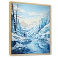 thumbnail image 2 of Designart "Blue Winter Glacier Ice wall art" Landscape & Nature Floater Framed Wall Art Print, 2 of 7