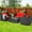 Red, variant on Costway 4PCS Patio Rattan Furniture Set Cushioned Sofa Chair Coffee Table Garden Red