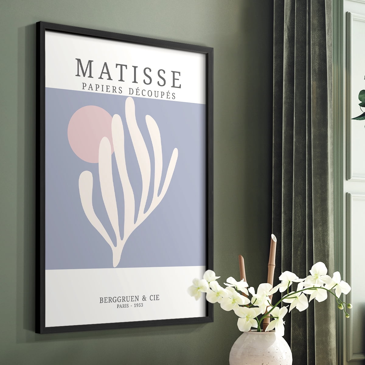 Matisse CDXXXVIII in Black Solid Wood Framed Print No Nail Hanging
