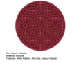 thumbnail image 4 of LCXmlly Reusable Coaster Retro Patterned Silicone Heat Insulation Easy to Clean Reusable Vintage Round Mat, 4 of 8