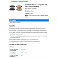 thumbnail image 2 of Front Brake Pad Set - Compatible with 2001 - 2002 Acura MDX, 2 of 2