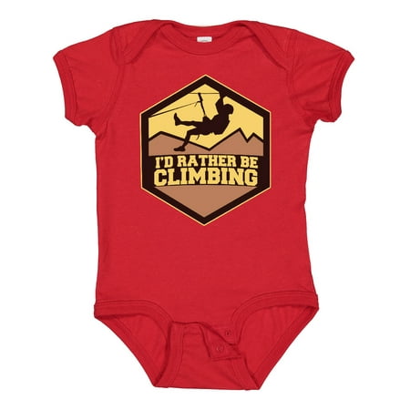 

Inktastic I d Rather Be Climbing Boys or Girls Baby Bodysuit