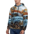 thumbnail image 3 of Lsque Rustic Vintage Truck Autumn Pattern Casual Men's Hoodie,Hooded Sweatshirt with Kangaroo Pocket,Pullover Hoodie-Medium, 3 of 7