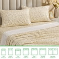 thumbnail image 6 of Gogreen 100% Cotton 4PC Deep Pocket Queen Sheet Set Fit 16", Breathable Super Soft Queen Size Sheet Set, Luxury Hotel Style Home Decor Queen Bed Sheet Set, Gift for Women, Men, 6 of 11