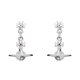thumbnail image 1 of Pendientes de nicho de Saturno de estilo europeo y americano, aretes cruzados de bola de cristal transparente OVNI, 1 of 6