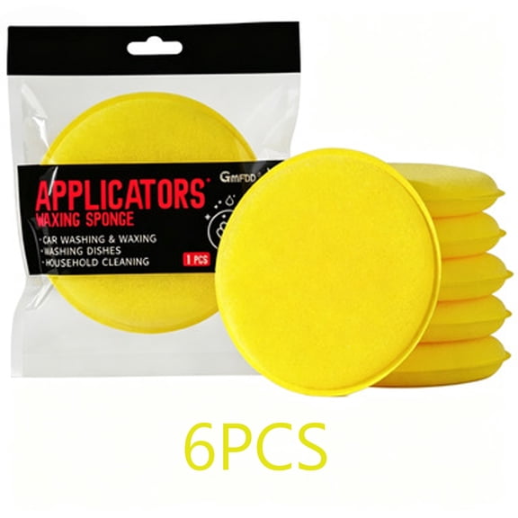 6PCS Microfiber Wax Applicator Pads, Detail Polishing Foam Pads for Car Cleaning and Fine Polishing