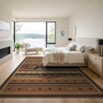 thumbnail image 3 of ODIKA 9'x12' Washable Area Rug Southwestern Cowboy Motif Mens Decorations Reindeer Lone Cabin Flowing Dynamic for Great Room, Indoor Concept, Large Living Low Pile, Flatwoven, 3 of 7