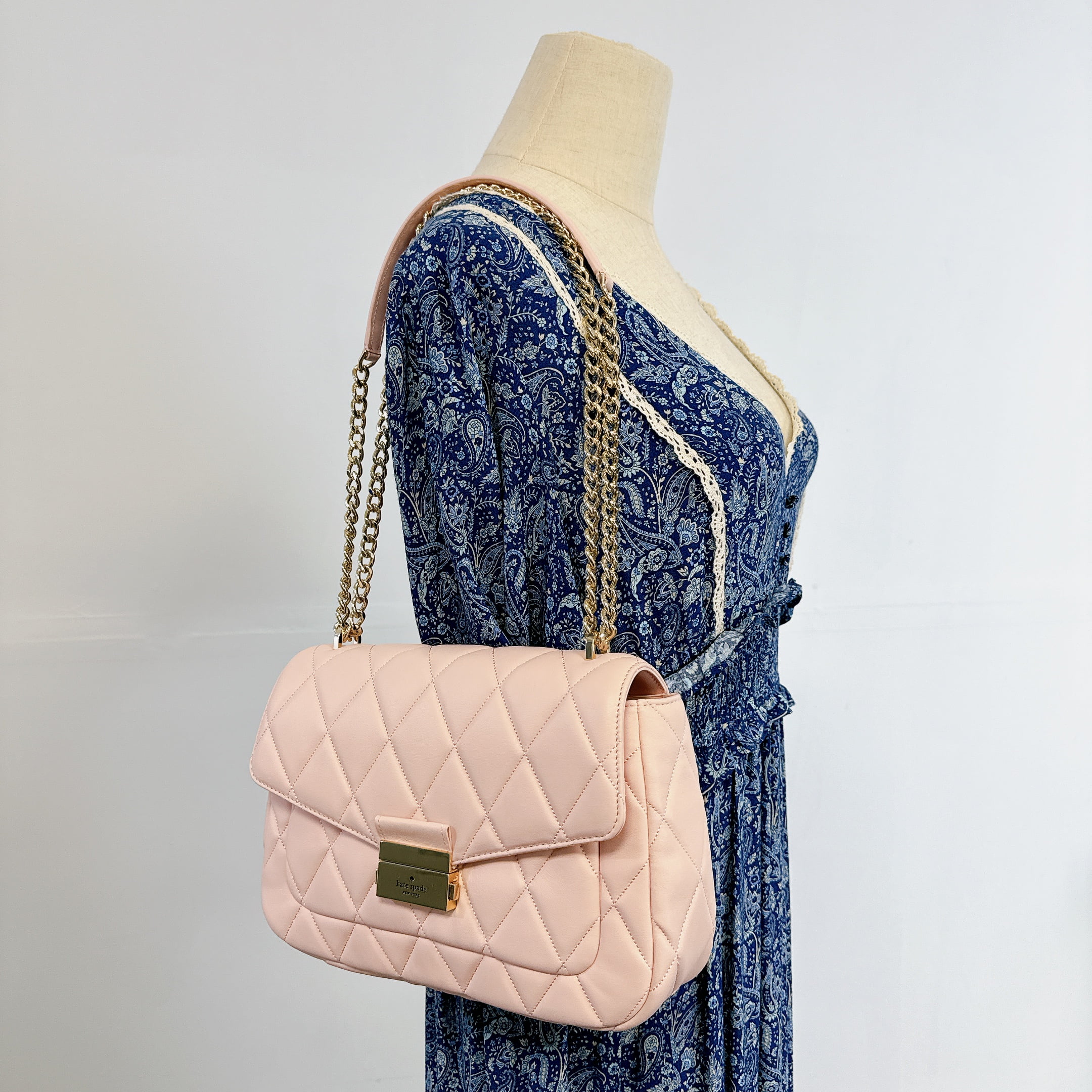 Kate Spade KA766 Carey Medium Flap Shoulder Bag IN pink Kate Spade KA766 Carey Medium Flap Shoulder Bag IN pink