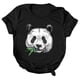 thumbnail image 1 of Camiseta estampada de manga corta con estampado de animales para mujer, cuello redondo, informal, suelta, blusas, camisas, túnicas Pompotops hkajfhjk462366, 1 of 1