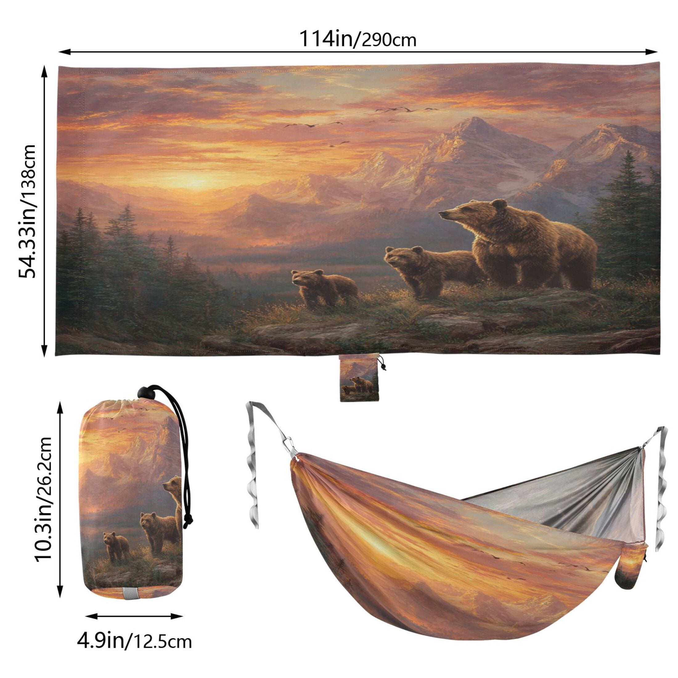 Hammock Camping Hammock Nylon Portable Hammock Travel Camping Hammock Majestic Bear Family