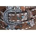 thumbnail image 3 of Nocona Belt Co. Womens   Belt withFloral Overlay S Brown, 3 of 5