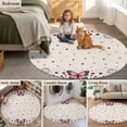 thumbnail image 5 of Butterfly 4th of July Round Area Rug 7 FT,Non Slip Living Room Area Carpet,Independence Day Star Blue Red Rustic Washable Soft Circular Rug Floor Carpet for Bedside Office Play Room Classroom, 5 of 9