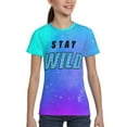 thumbnail image 6 of Ben Azelart Stay Wild Kids T-Shirt 3d Printed Graphic T-Shirts Boys And Girls Short Sleeve Shirts For Youth Kids X-Small, 6 of 7