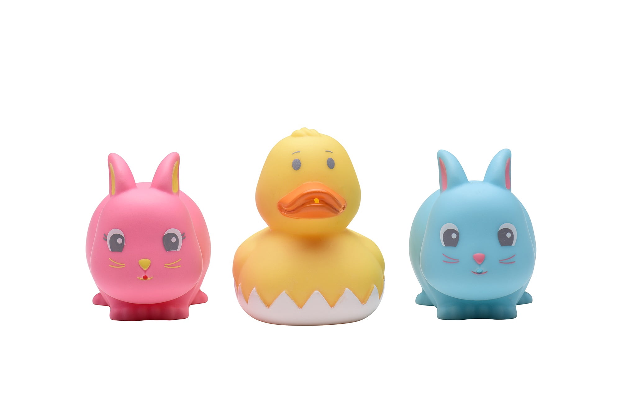 Magic Years 3 Piece Baby Bath Toys, 2 Bunny and 1 Duck