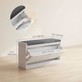 thumbnail image 2 of Banc de Couloir Rembourré Blanc avec Rangement pour Chaussures - Siège d'Entrée, Tablette Réglable pour 8 Paires, Design Compact pour Salon et Vestiaire, 2 of 7