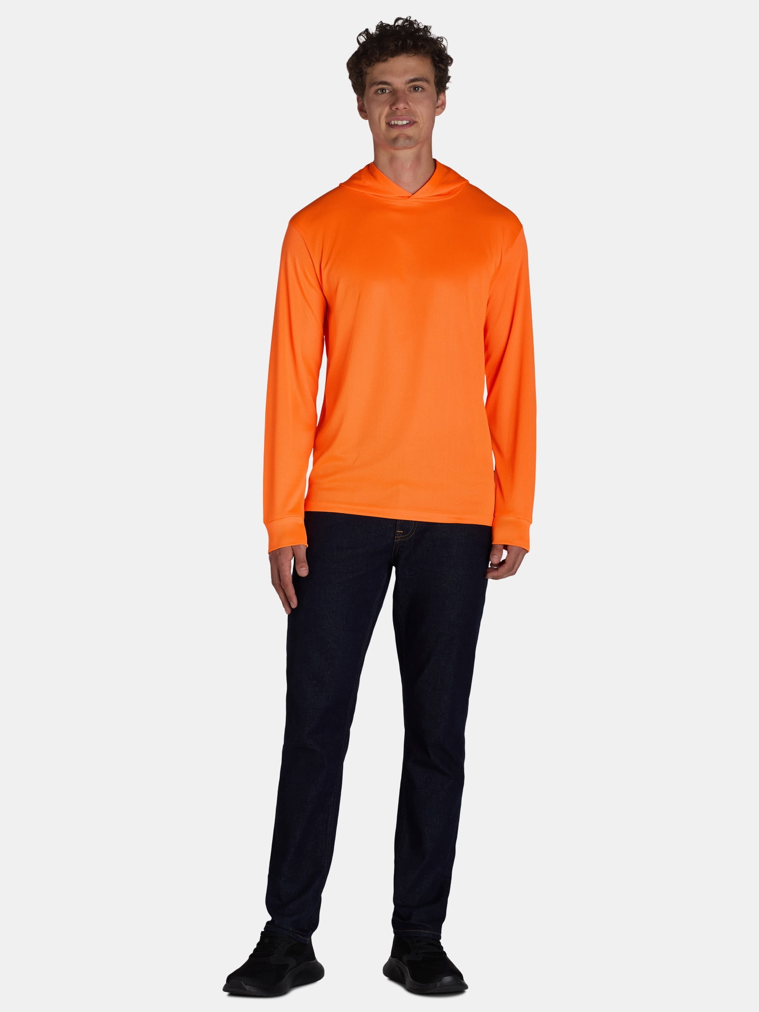 Bass Creek Outfitters Men's Polyester Performance Work Hoodie with Long Sleeves, Sizes M-2XL