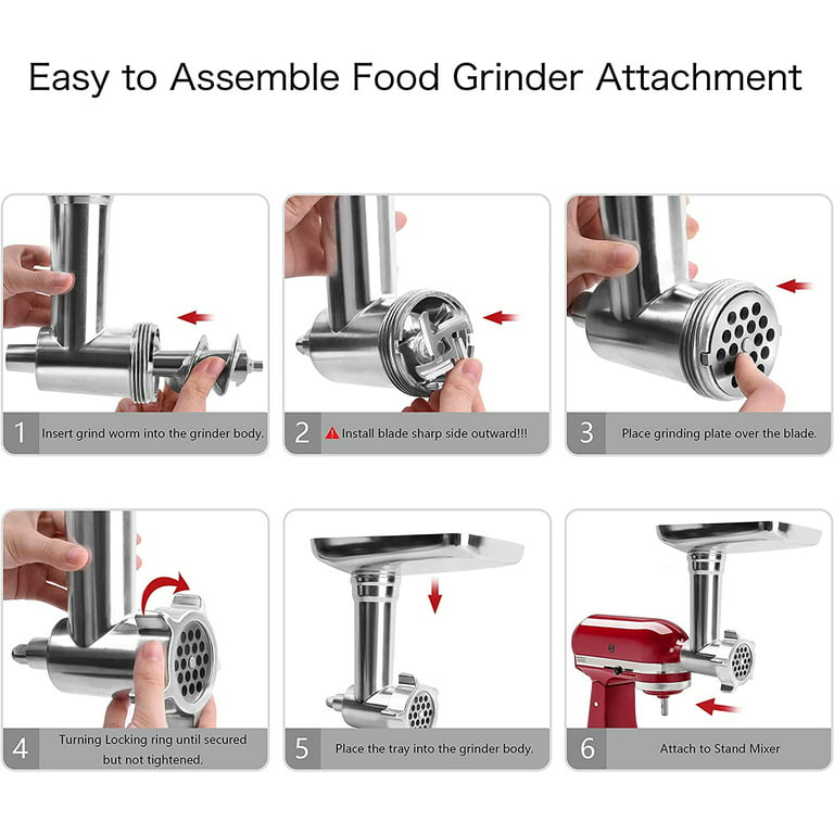 Gdrtwwh Food Grinder Attachment Compatible with All KitchenAid Stand  Mixers,Includes 3 Sausage Stuffer Tubes - Yahoo Shopping