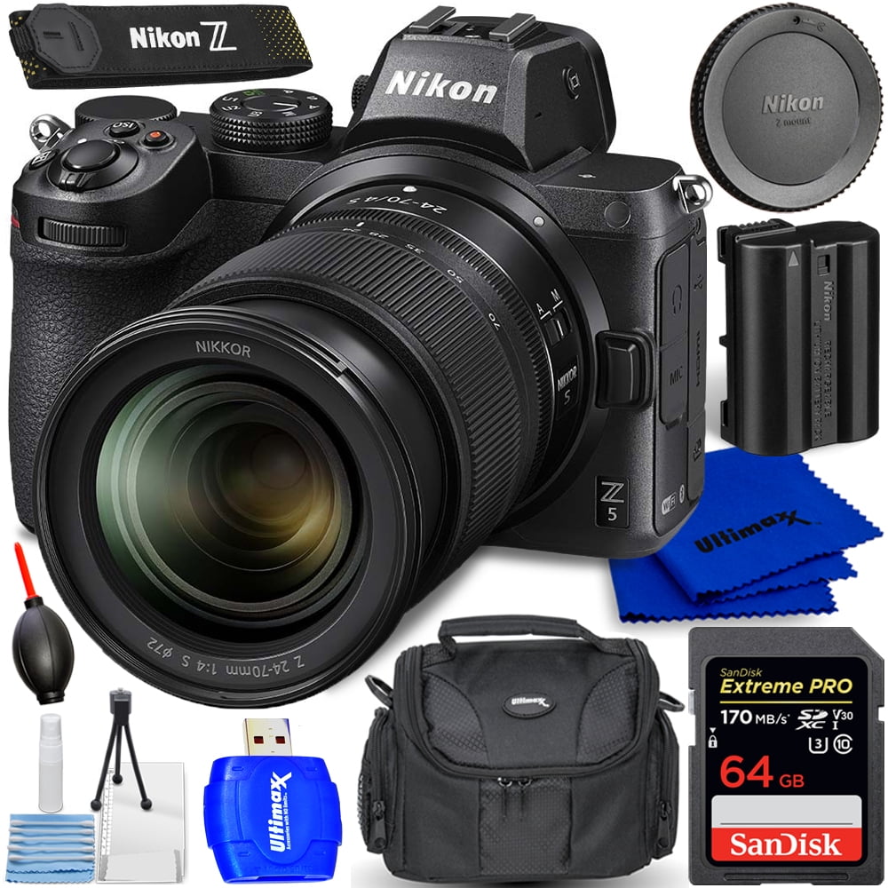 Nikon Z5 Mirrorless Camera with 2470mm f/4 Lens Kit 7PC Accessory