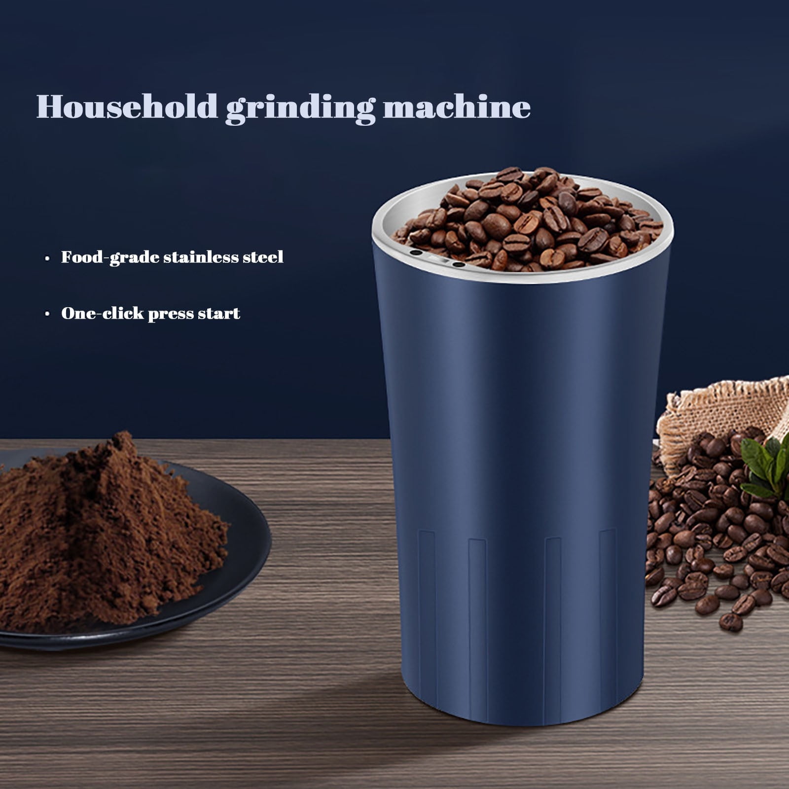 Electric Coffee Grinder, CoffeeBean and Spice Grinder,300w powerful power portable With Heavy-DutyStainless Steel Grind Blades
