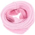 thumbnail image 4 of EeaseMX Mujeres Invierno Cálido Infinito One Circle Knit Wool Blend Cowl Loop Bufanda Chal Grueso Pañuelo para el cuello (Rosa), 4 of 7