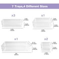thumbnail image 4 of Organizador Cajón de Cocina, Organizador de Cubiertos Transparente, Juego de 7, Caja de Almacenamiento de Poliestireno, Ordenado para Cubiertos, Joyas, Cosméticos para Cocina, Dormitorio, Baño..., 4 of 4
