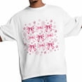 thumbnail image 3 of Camisetas gráficas informales de manga corta con lazo rosa navideño para hombre, 3 of 8