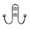 C, variant on Double Prong Hooks for Hanging Coats towels Robes Clothes Backpacks Purses Bags, Closet Bathroom Entryway Easy Mount Metal Double Screw in Decorative Wall Hook for Hanging, Qideship