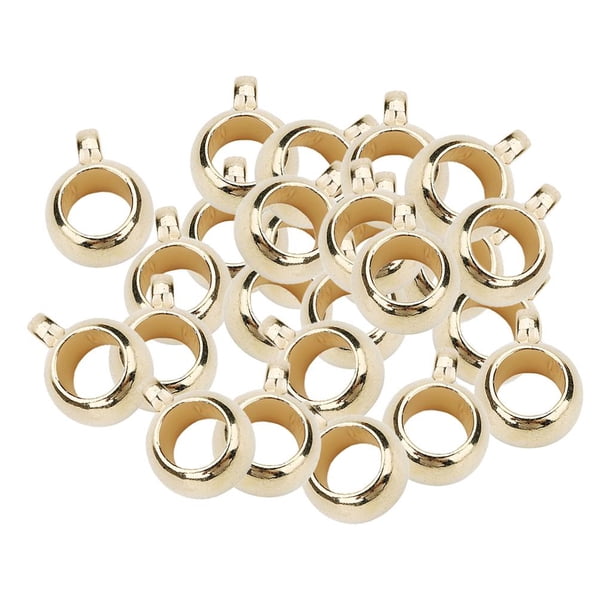 100 piezas de conectores de joyería europeos, cuentas para collar, pulsera y colgante. oro
