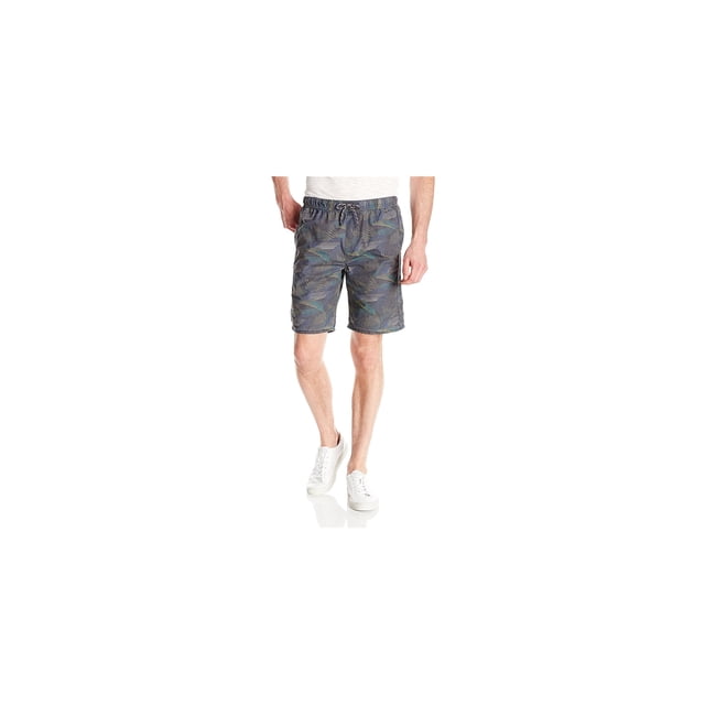 UnionBay Mens Wave Pull-On Casual Walking Shorts, Grey, Small