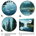 thumbnail image 3 of Designart "Reflecting on Waters in a Green River II" Landscapes Floater Framed Wall Art Living Room, 3 of 7