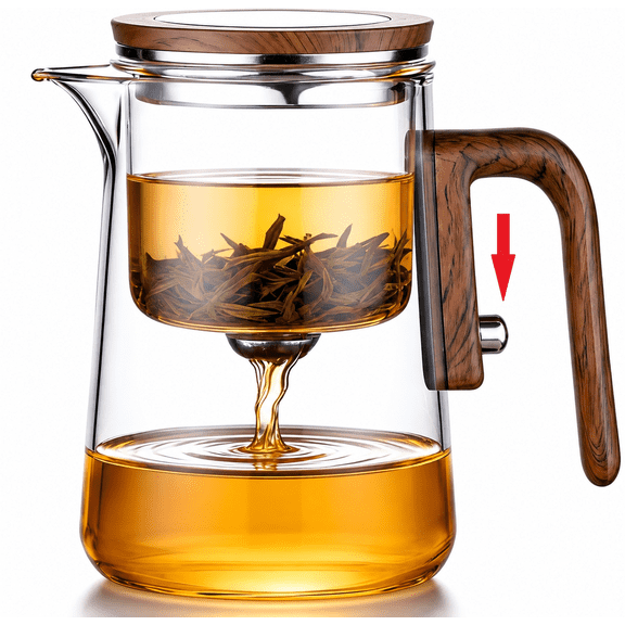 27 oz Magic Teapot with Tea Infuser, Glass Loose Leaf Tea Maker with Steeper, Enchanted Tea Pot for Tea Lovers, Home Kitchen and Gift Giving