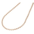 thumbnail image 2 of 10K Rose Gold 3MM Moon Cut Italian Beaded Ball Chain Necklace 26 Inches, 2 of 5