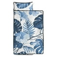 thumbnail image 2 of Kids Nap Mat with Pillow Quilt Toddler Sleeping Mats for Kids Preschool Young Children Tropical Leaves Botanical Kid Sleeping Bag, 2 of 2