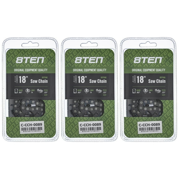 Ripping Chainsaw Chain 18 inch .063 .325 74DL for Stihl MS260 MS390 MS360 3 Pack 810-CCC2201H